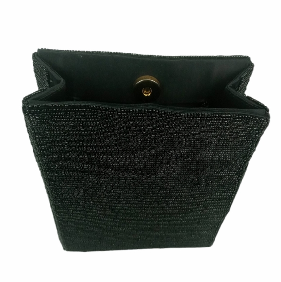 Talbots Black Beaded Purse Beaded Bag - Picture 3 of 7